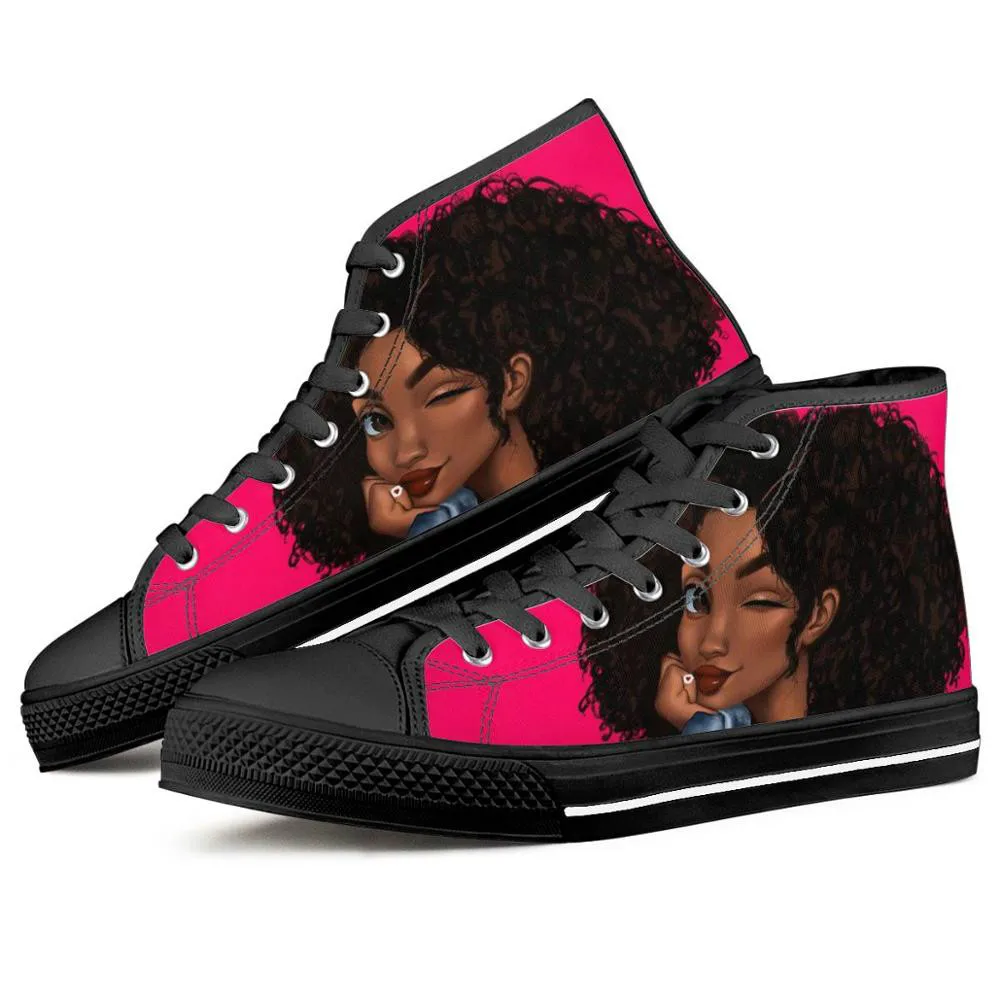 

Women Vulcanized Shoes Student 2020 Autumn Afro Black Girls Canvas Shoes Flat Fashion Trend Comfortable Shoes Women