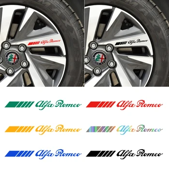

4pcs Auto reflective decorative Decals Stickers for Alfa romeo 159 147 mito Giulia Stelvio giulietta Car styling Accessories