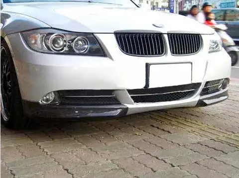 Реальные углеродного волокна губа-накладка Спойлер 1 пара для BMW 4D 3 серии E90 E91 2006-2008 B067