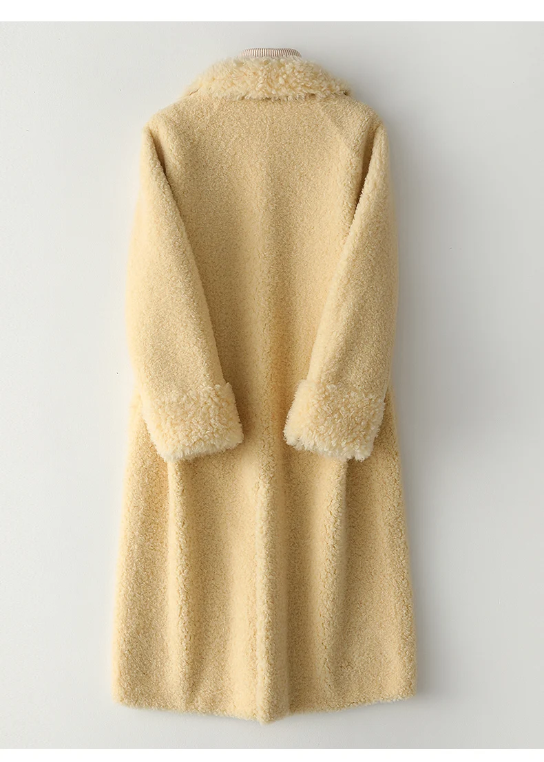 AYUNSUE Натуральная Овечья шерсть шуба зимняя куртка женская одежда шерстяное пальто и куртки Женская Корейская длинная куртка MY4115