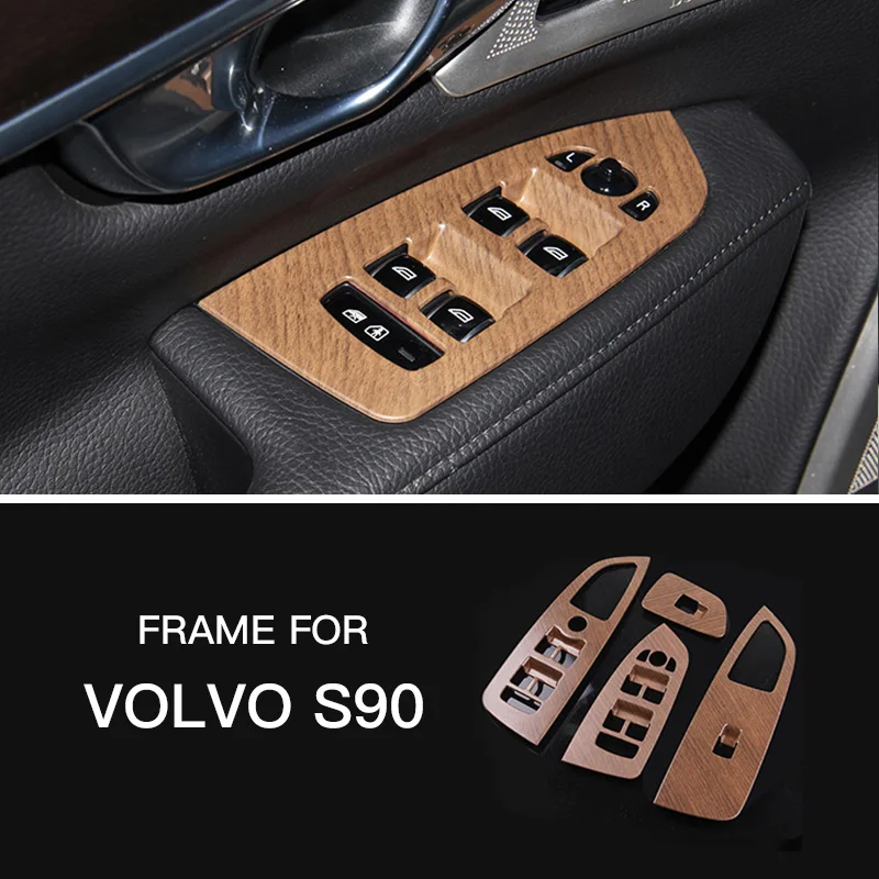 AIRSPEED Хром ABS/нержавеющая сталь для VOLVO S90 аксессуары украшение автомобиля стикер интерьер молдинги Стайлинг - Название цвета: Door button frame-B
