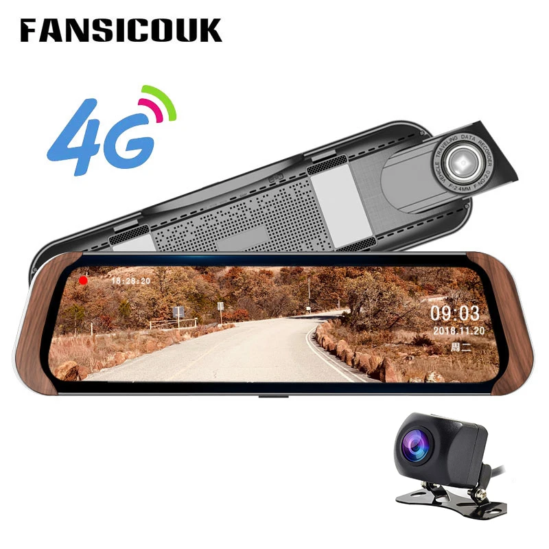 4G Car DVR 10'' ADAS Streaming Rearview Mirror Car Camera 1080P GPS Bluetooth Dash Cam Video Recorder Auto Registrar M786