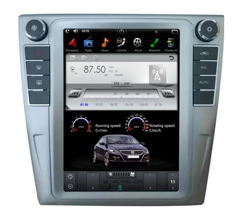 Автомобильный DVD плеер с экраном 10 4 дюйма вертикальным Tesla Style Android 9 0 GPS радио