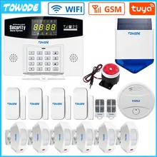 TOWODE – système d'alarme de sécurité pour maison connectée Tuya, sans fil, GSM, wi fi, Compatible avec Alexa, écran couleur LCD, anti cambriolage