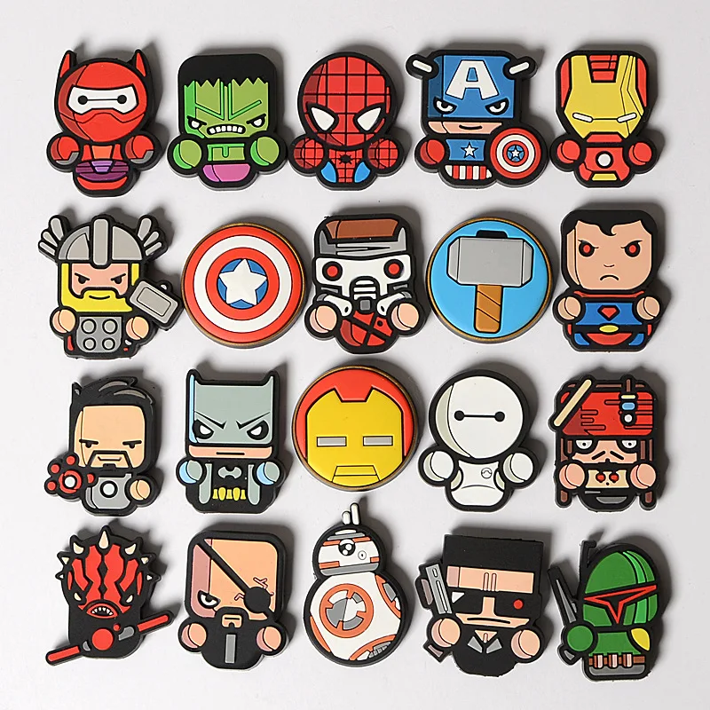 4/6/8 шт Мстители Marvel наклейки на холодильник креативный Капитан Америка BB8 магнит