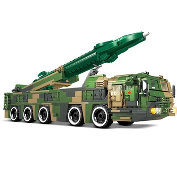 

Military Series World War DF-17 Ballistic Missile Launch Armored Vehicle DIY Model Building Blocks Bricks Toys Gifts