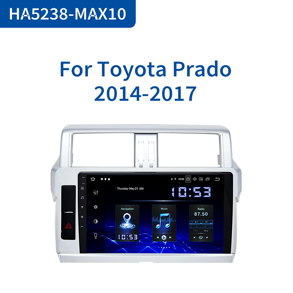 Автомобильный радиоприемник Dasaita 1 Din Android 10 0 GPS-навигация для Toyota Prado 2014 2015 2 &quotIPS