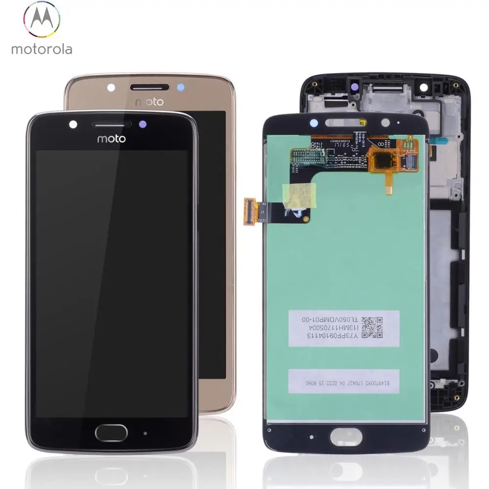 Цена Дисплей для Motorola Moto G5 font b LCD b font в сборе с тачскрином на рамке Оригинал черный золотой XT1672 XT1670 XT1676