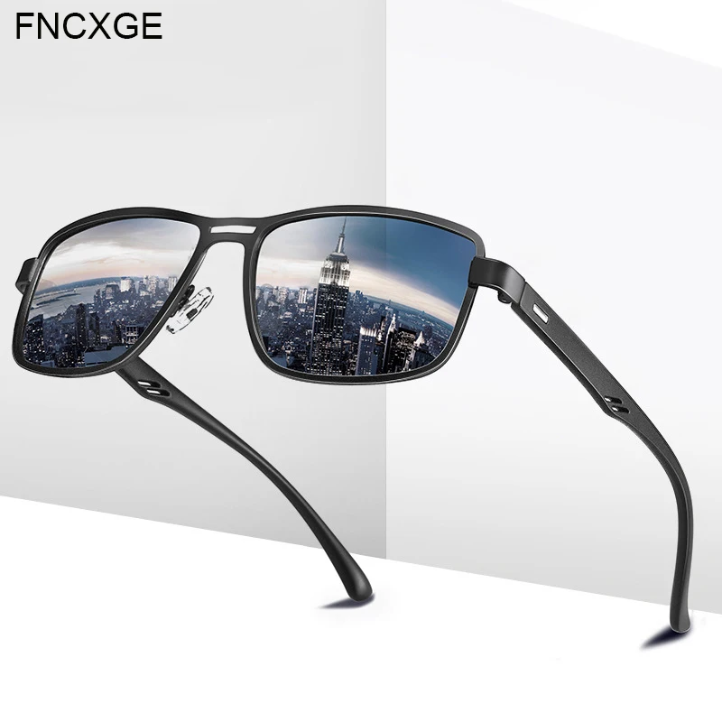 

2020 New Fashion Polarized Men Sunglasses Square Driving Fishing Sun Glasses UV400 Male Goggle Metal Frame Eyewear For Men