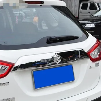 

Car styling stainless steel rear door licence tail tailgate bumper frame plate trim lamp trunk for Suzuki S-cross SX4 2016 2017