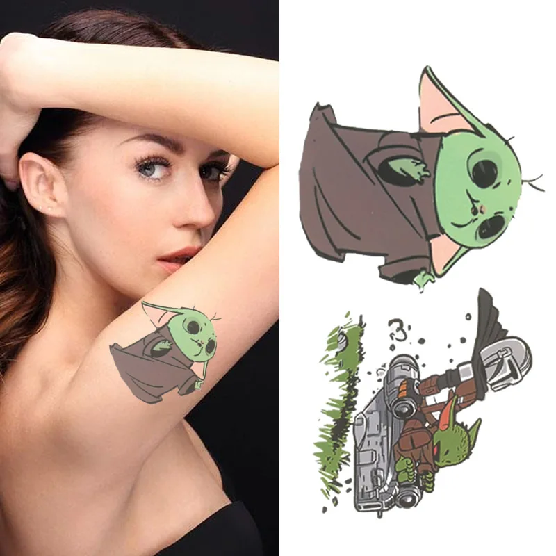 Водостойкие тату Yoda Star Wars с рисунком временная татуировка наклейки для мужчин