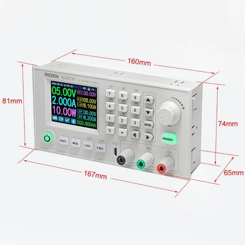 RD6006 RD6006W USB Wi-Fi, dc-dc источники Напряжение текущий понижающий Питание понижающий Напряжение конвертер Вольтметр 60V 6A