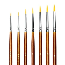 7 шт набор профессиональных кистей для рисования, миниатюрные акриловые кисти для ногтей, художественные кисти для рисования картин, ручка