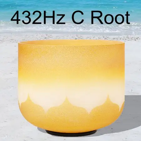 432Hz Note C CVNC 8" Note C Root Chakra Frosted Quartz Crystal Singing Bowl Free Shipping Cost - Цвет: 432Hz Note C