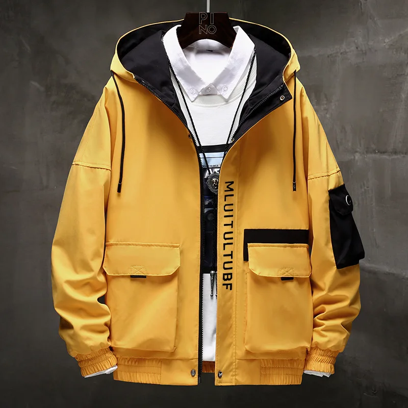

Man Work Clothes Jacket Men Loose Coat Autumn 2019 Joker Jacket Male Leisure Time Handsome Tide Brand Clothes Men's Wear