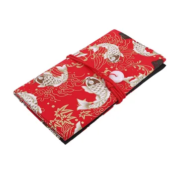 

Chinese Style Make-Up Brushes Bag Cosmetic Bags Makeup Bags Koi Print Makeup Storage Bag 2020 New Protable Travel Bags