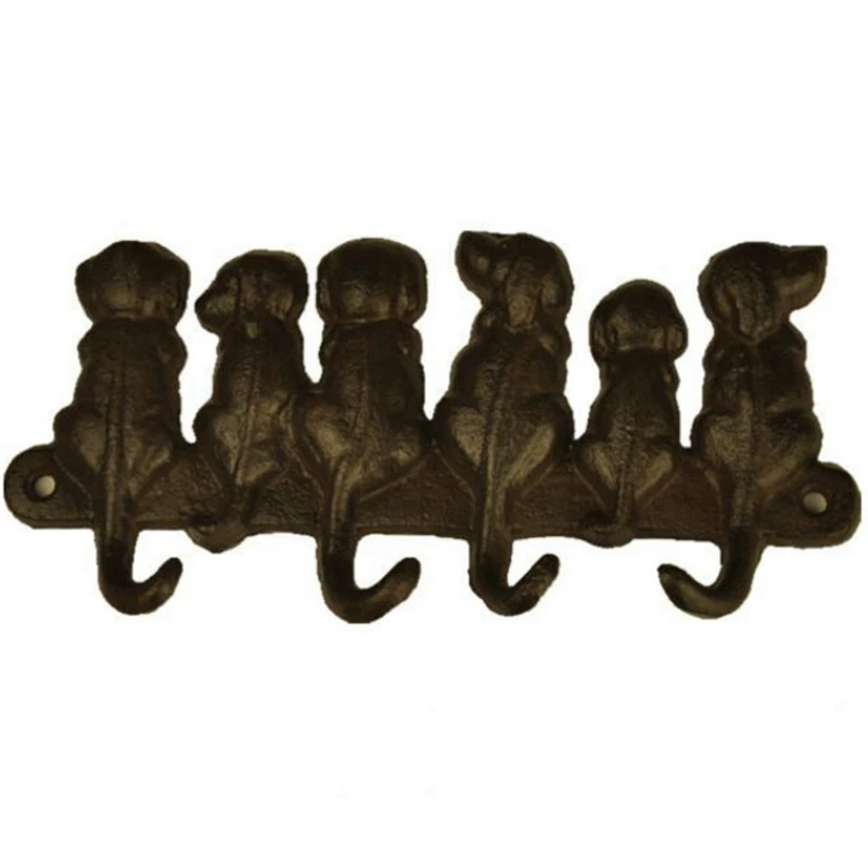 

Cast Iron Dog Door Key Hook Pastoral European Retro Wall Hanging Coat Creative Classical Room Decor