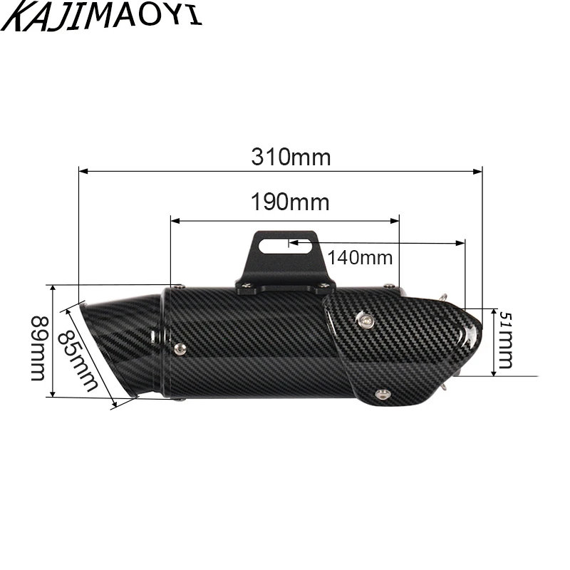 51MM motorcycle pipe exhaust with DB killer Motorcycle Exhaust Pipe Muffler for Exhaust Mufflers Exhaust Pipe