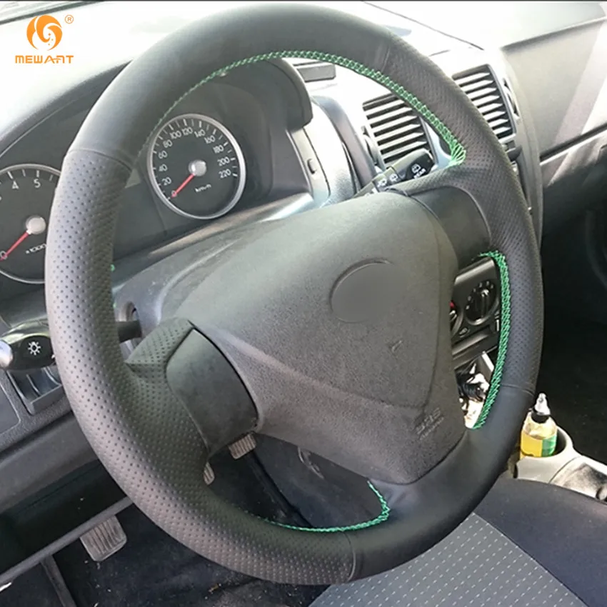 MEWANT черный чехол рулевого колеса автомобиля из искусственной кожи для 2005 2009 Kia Rio