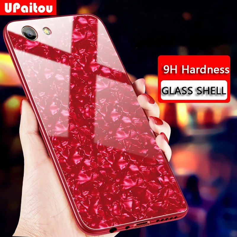 UPaitou Luxury Tempered Glass Case for OPPO A3 A3S A1 AX5 A9 A9X F11 F5 Youth F9 Pro Silicone Bumper Shockproof Cover |