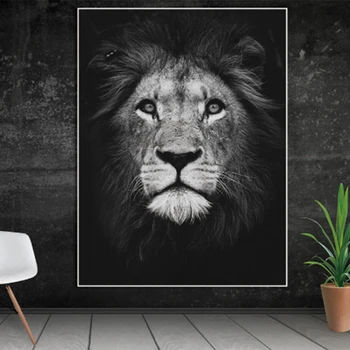 

5D Diamond Embroidery Animal Lion Diy Diamond Painting Cross Stitch Full Square Black White Diamond Mosaic Canvas Wall Art
