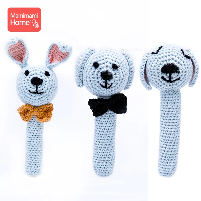 

1 Pcs Baby Teether Rattle Toys Crochet Rabbit Dog Montessori Toy Rodent Educational Toy Children'S Goods Newborn Nurse Gifts Toy
