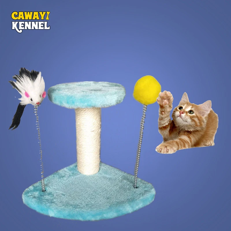 

CAWAYI KENNEL Pet Cat Climbing Tree Kitten Scraper Board Scratching Post For Cats SJumping Platform mascotas rascador gato D2089