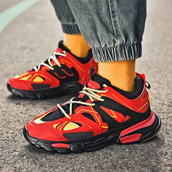 

Xpay Brand Red Fashion Platform Sneakers Men Outdoor Breahtable Mesh Mens Shoes Sneakers Causal Trainers zapatillas hombre 2020