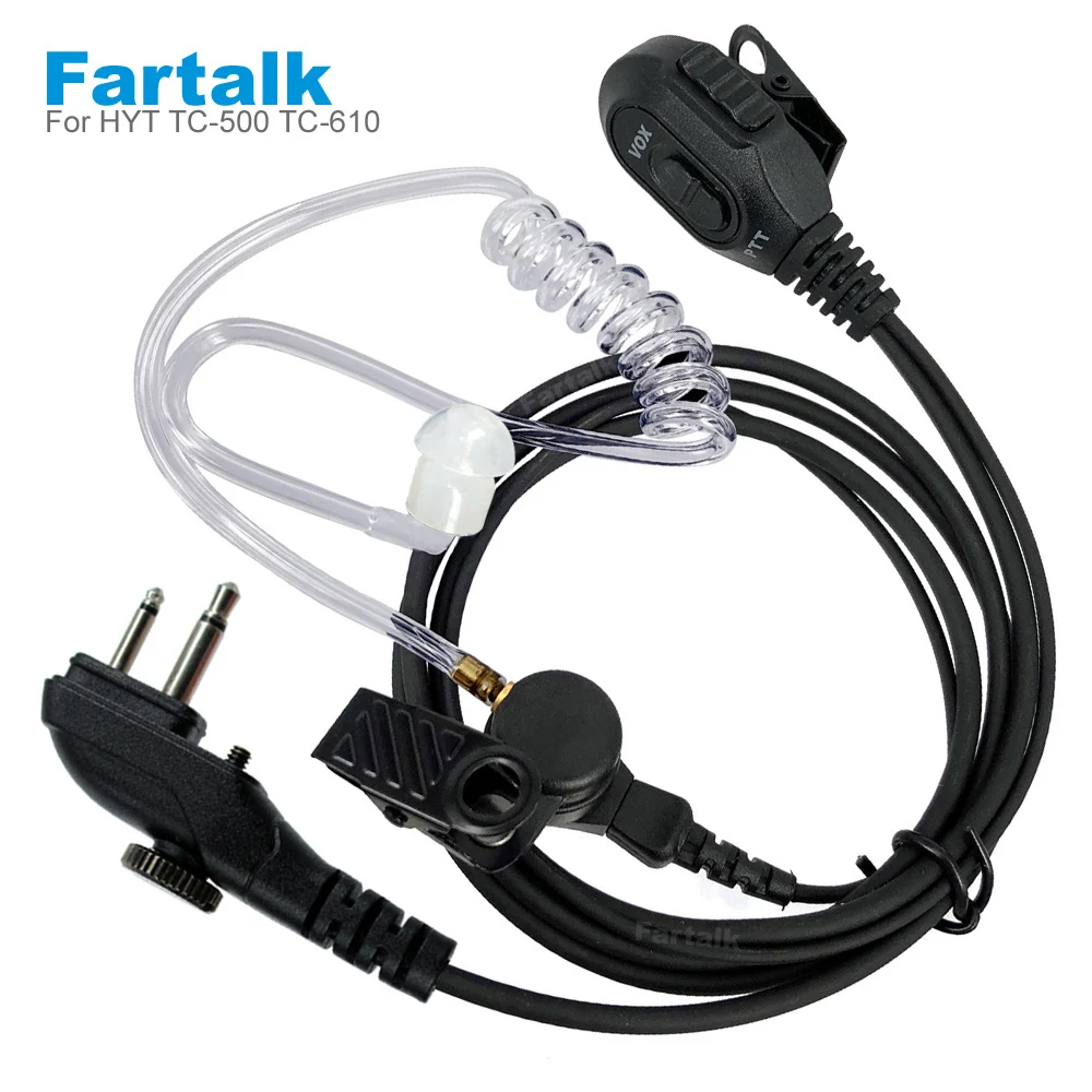 

Air Tube VOX Earpiece Headset Mic For HYT Hytera Radio TC-500 TC-518 TC-580 TC-446S TC-600 TC-610 TC-620 TC-700 Walkie Talkie