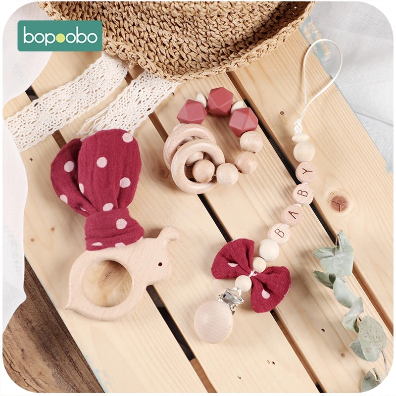 1pc Baby Dummy Pacifier Chain Clip Baby Soother Nipples Holder Cotton Cloth Plush Toys Newborn Toy Feeding Accessories For Baby