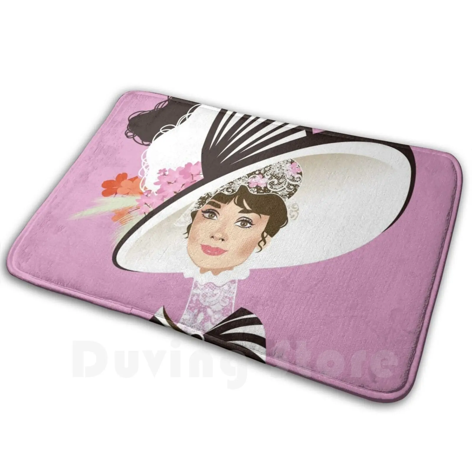 Eliza At Asinet Tappeto Morbido Antiscivolo Tappeto Cuscino Audrey Hepburn Eliza Doolittle My Fair Lady Icona Musicale Moda