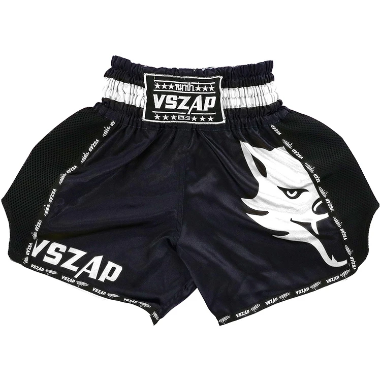 VSZAP Муай тайские брюки мужские боксерские трусы с принтом ММА шорты для борьбы с захватом короткие полиэфирные боксерские шорты для тайского бокса