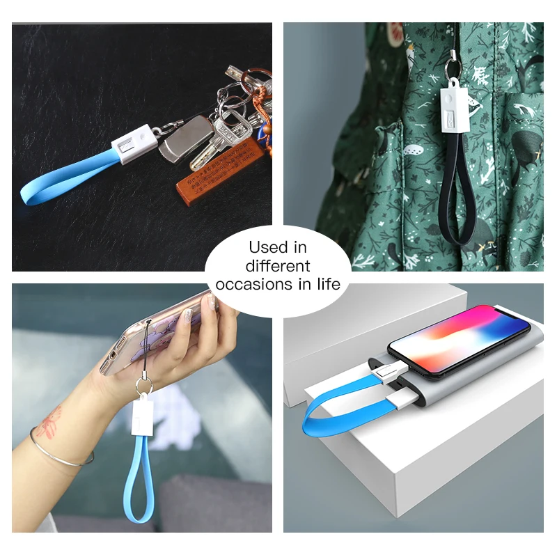 ! ACCEZZ для iphone кабель Быстрая зарядка XR XS MAX X 8 7 6 5 Plus Ipad mini короткий USB брелок