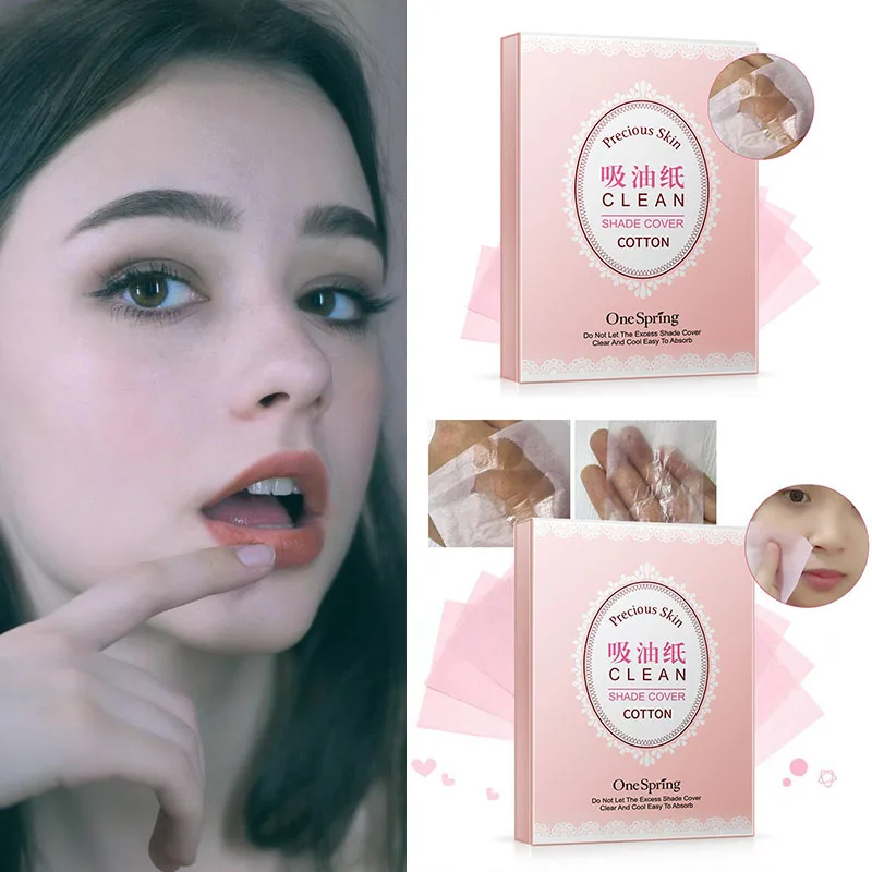 

100pcs/pack Fresh Clean Oil-absorbing Paper Clean And Refreshing Oil Control Makeup Oil-absorbing Facial Tissue Cleaning Cloths