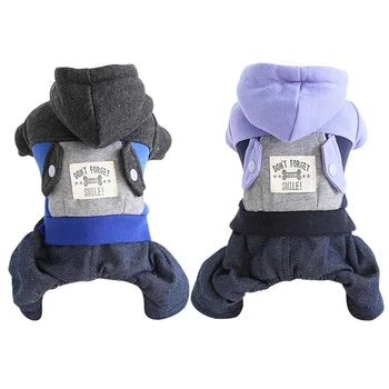 

Warm Winter Dog Clothes Four Legs Dog Jumpsuits Puppy Thickened Coat Hoodie For Small Medium Dogs Puppy Chihuahua Costume MC