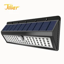 Amazon горячие продажи 62led 650 люмен настенный светильник для сада солнечный открытый зондирования настенный светильник