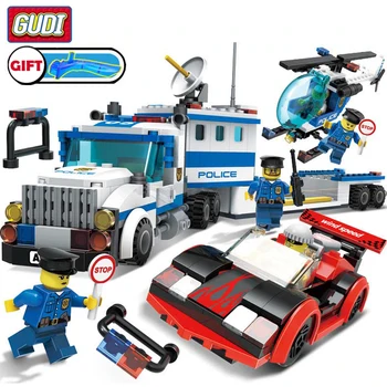 

City Police Series Building Blocks Helicopter Figures Block Assembled Building DIY Bricks Educational Children Gift