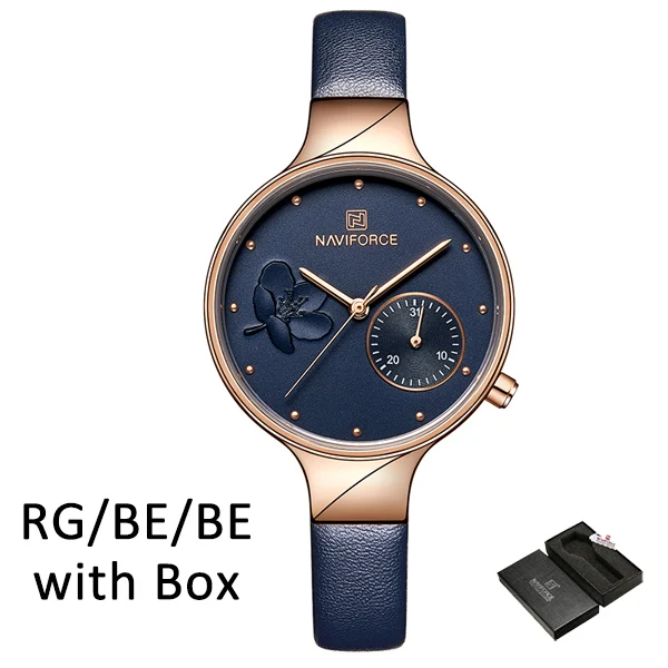 RGBEBEwithBox NAVIFORCE новые мерцающие женские часы Топ Бренд роскошные женские часы ремешок reloj dama lujo donna orologio reloj mujer - Цвет: RGBEBEwithBox