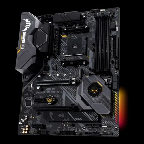 Материнская плата ASUS TUF GAMING X570 PLUS (Wi Fi) AMD AM4 ATX игровая материнская поддерживает PCIe 4