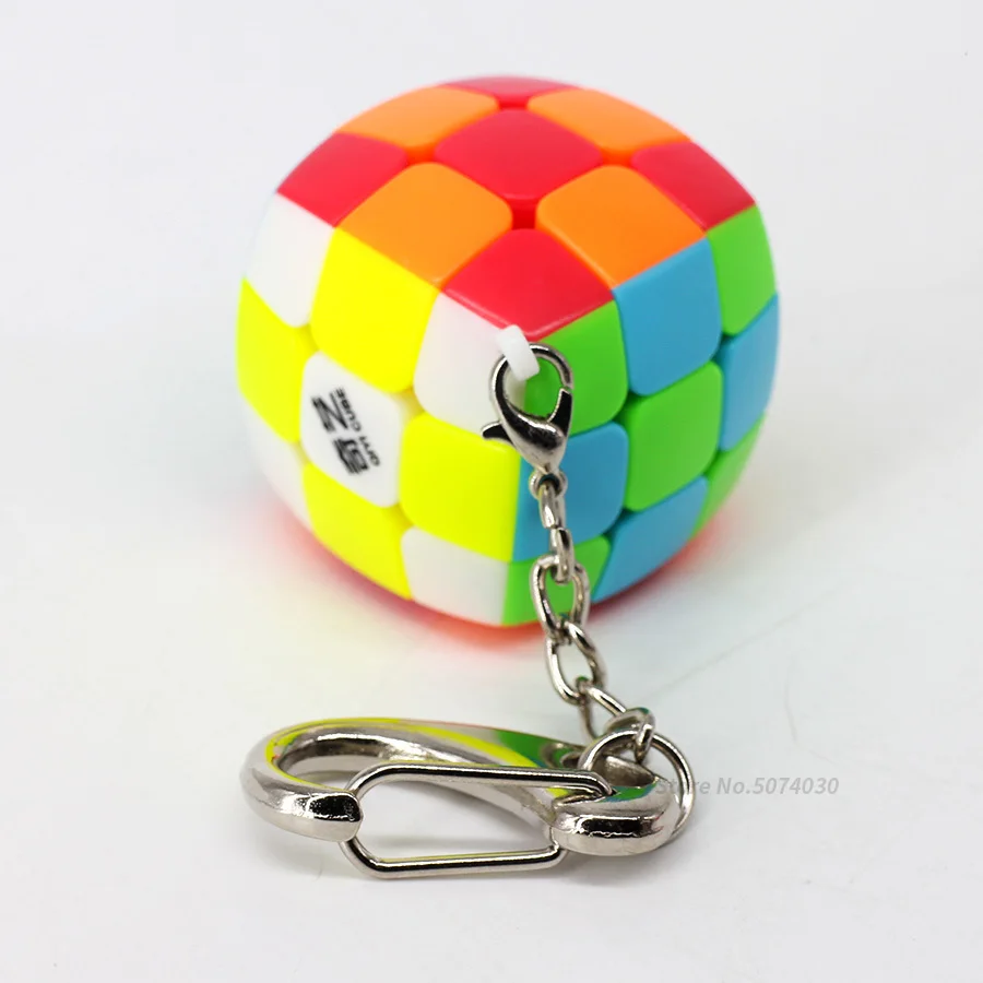 Qiyi брелок-кубик головоломка куб 3x3 Мини Скорость Магия 3x3x3 мини ключ chainCubo Magico 3 см 30 мм с ключом игрушки для мальчика