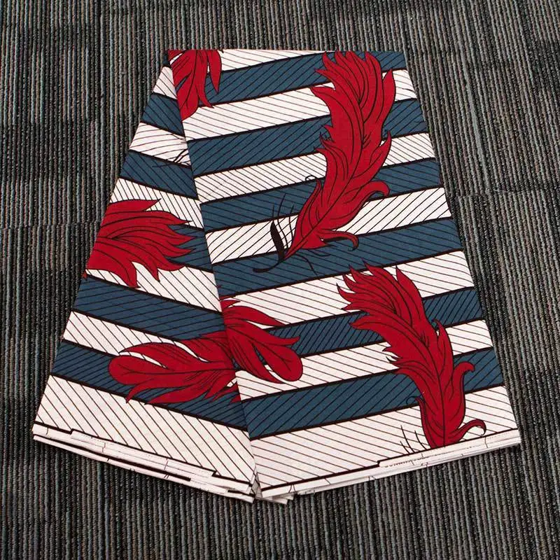 Новая африканская настоящая нигерийская голландская восковая ткань с принтом в полоску, африканская восковая ткань для платья