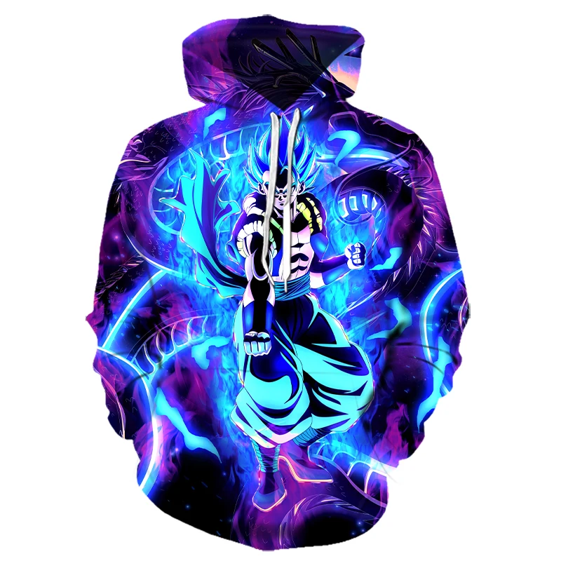 Толстовка с объемным рисунком из аниме «Драконий жемчуг»; толстовка с карманом; модная уличная одежда; крутая куртка для мальчиков с изображением Драконий жемчуг - Цвет: LMS1015