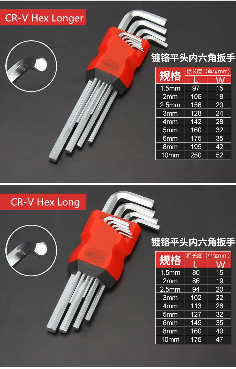 Прочный 9 шт. CR-V шестигранник Аллен ключ гаечный ключ набор инструментов матовый хром Pozidriv шаровой ключ Набор отверток Набор ремонтных инструментов