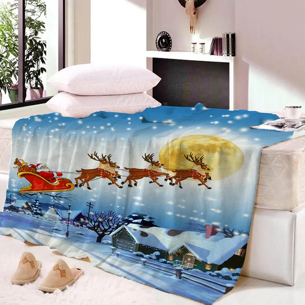 5 снеговиков тонкое одеяло для кровати супер мягкое пледы одеяло художественное пляжное полотенце пледы путешествия диване одеяло покрывало мультфильм - Цвет: 03