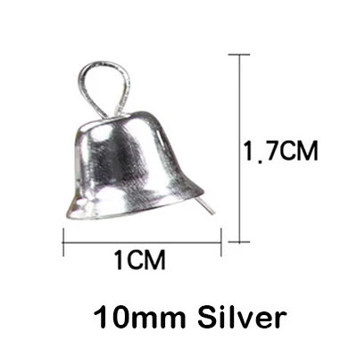 100Pcs/Pack Christmas Tiny Bells 1cm 2cm Little Metal Jingles