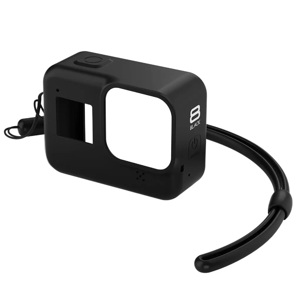 Мягкий силиконовый чехол для Gopro Hero 8, черный чехол, защитный чехол для Gopro 8, аксессуары для экшн-камеры