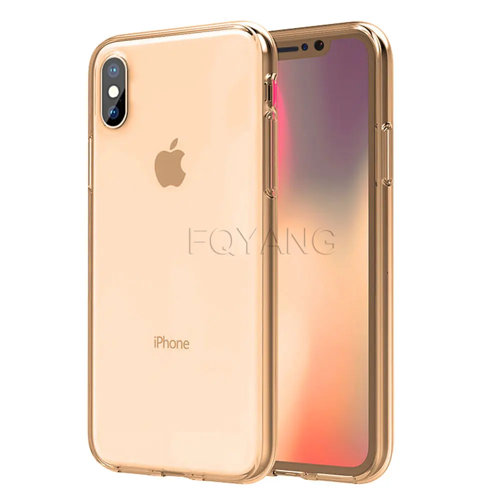 360 полный прозрачный чехол из материала tpu чехол для iphone 11 pro max чехол 6, 6 S, 7, 8plus, xsmax xs max x xr 8 5 5S 5se iphone 11 чехол Coque - Цвет: Gold