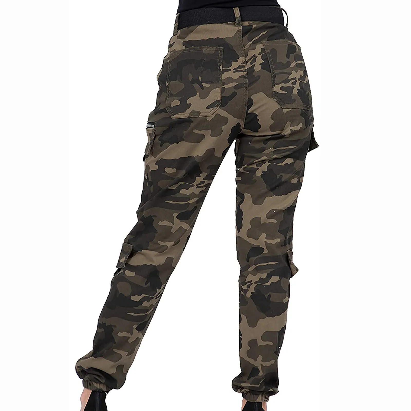 Women Camouflage Cargo Pants High Waist Pants Slim Fit Women Harem Camo Pants Streetwear Punk Cargo Pant Trousers#g30 2