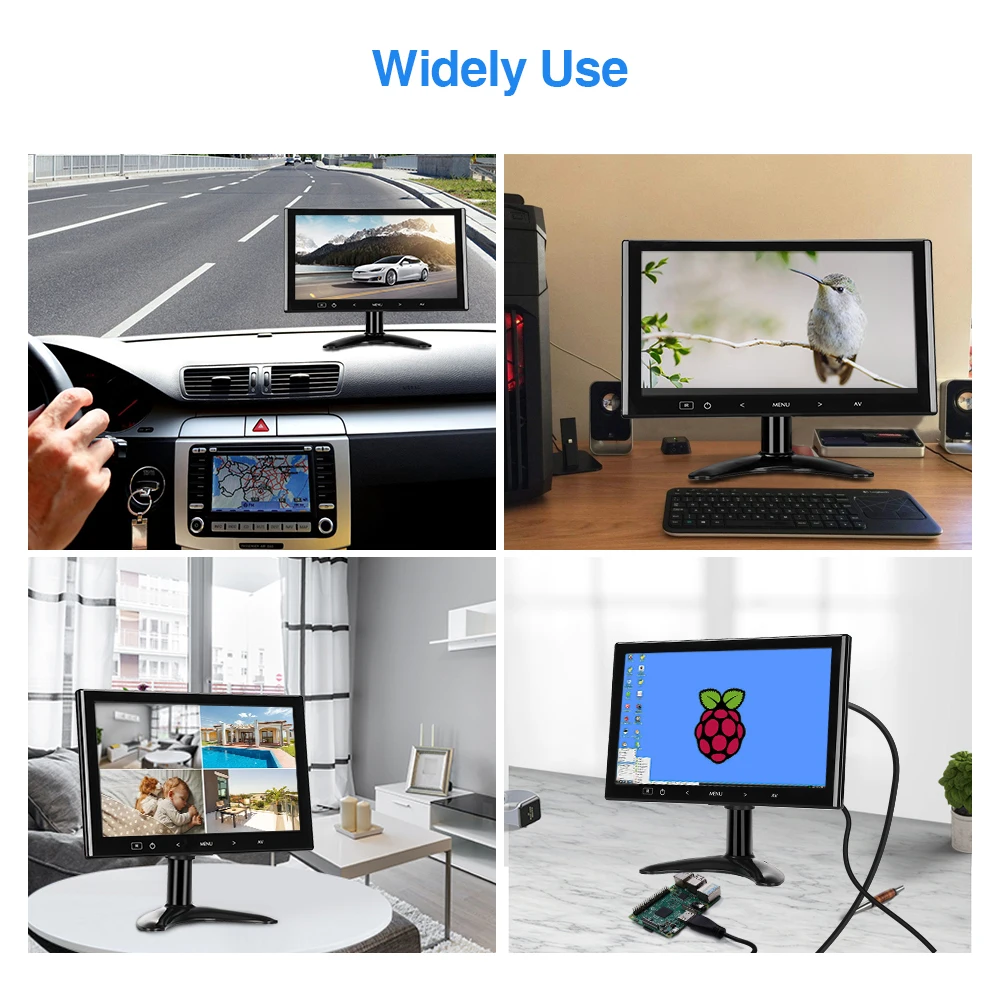 Eyoyo 7 ̴  TV    1024*600 ػ  , PC LCD ȭ  VGA/AV/HDMI  Է
