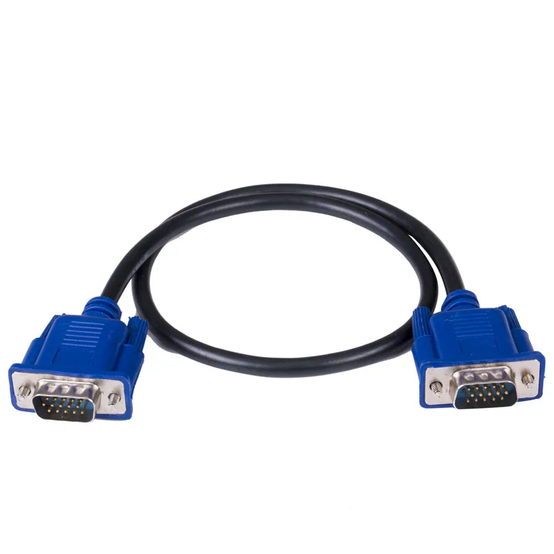 0,5 м VGA кабель «Папа-папа» SVGA кабель для монитора синий штекер для ПК компьютера VGA кабель дисплея 2B24